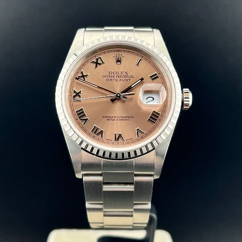 Rolex Datejust 36mm Rosa Romani Ghiera Godronata