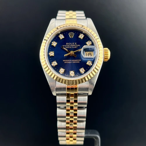 Rolex Datejust 26mm Acciaio & Oro Blu Brillanti 