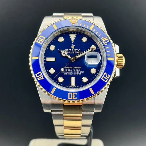 Rolex Submariner Date Acciaio & oro Ceramica Blu