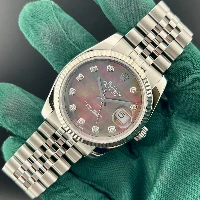 Rolex Datejust 36mm Madreperla Nera Brillanti