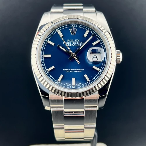 Rolex Datejust 36mm Oyster Blu Indici