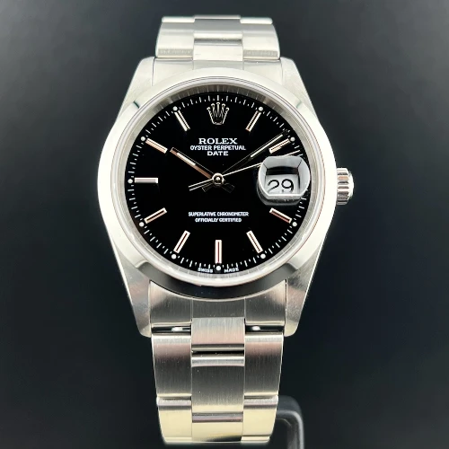 Rolex Oyster Perpetual Date 34mm Nero Indici