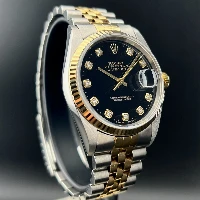 Rolex Datejust 36mm Acciaio/oro Nero Brillanti