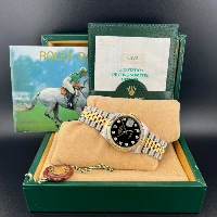 Rolex Datejust 36mm Acciaio/oro Nero Brillanti