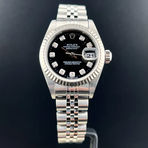 Rolex Lady Datejust 26mm Jubilee Nero Brillanti
