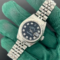 Rolex Lady Datejust 26mm Jubilee Nero Brillanti
