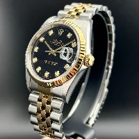 Rolex Datejust 36mm Acciaio/oro Nero Brillanti