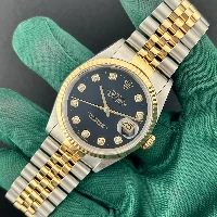 Rolex Datejust 36mm Acciaio/oro Nero Brillanti