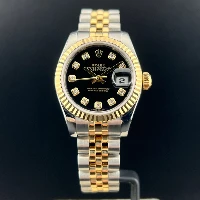 Rolex Lady Datejust 26mm Acciaio & Oro Nero Brillanti