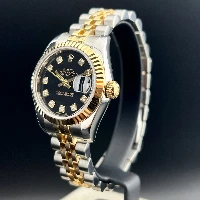Rolex Lady Datejust 26mm Acciaio & Oro Nero Brillanti