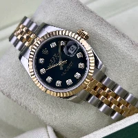 Rolex Lady Datejust 26mm Acciaio & Oro Nero Brillanti