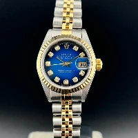 Rolex Lady Datejust 26mm Acciaio & oro Blu Vignette Brillanti 