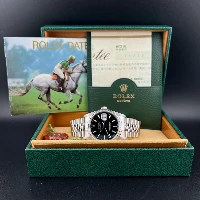 Rolex Datejust 36mm Nero Indici Ghiera Godronata 
