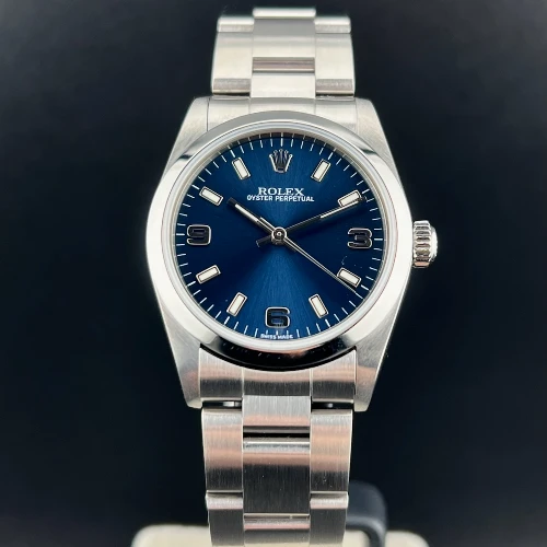 Rolex Oyster Perpetual 31mm Blue Dial 3-6-9