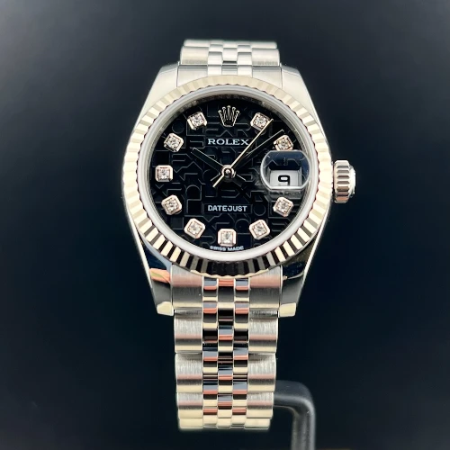 Rolex Lady Datejust 26mm Jubilee Nero Computer Brillanti