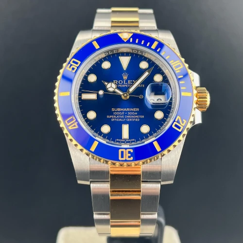 Rolex Submariner Date Acciaio & oro Ceramica Blu