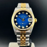 Rolex Datejust 31mm Acciaio & Oro Blu Vignette Brillanti