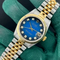 Rolex Datejust 31mm Acciaio & Oro Blu Vignette Brillanti