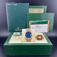 Rolex Datejust 31mm Acciaio & Oro Blu Vignette Brillanti