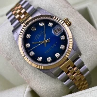 Rolex Datejust 31mm Acciaio & Oro Blu Vignette Brillanti