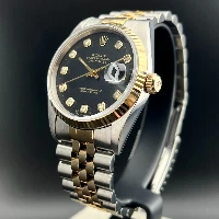 Rolex Datejust 36mm Acciaio/oro Nero Brillanti