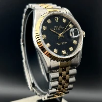 Rolex Datejust 36mm Acciaio/oro Nero Brillanti