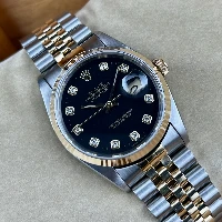 Rolex Datejust 36mm Acciaio/oro Nero Brillanti