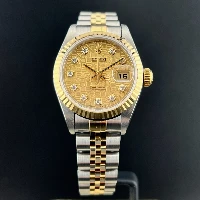 Rolex Lady Datejust 26mm Acciaio & oro Champagne Computer Brillanti 