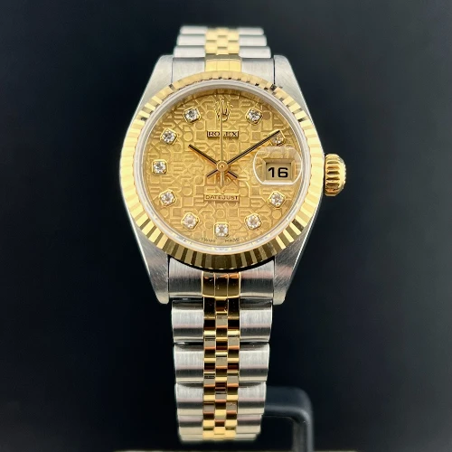 Rolex Lady Datejust 26mm Acciaio & oro Champagne Computer Brillanti 