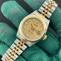 Rolex Lady Datejust 26mm Acciaio & oro Champagne Computer Brillanti 