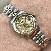 Rolex Lady Datejust 26mm Acciaio & oro Champagne Computer Brillanti 