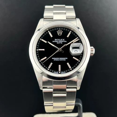 Rolex Oyster Perpetual Date 34mm Nero Indici