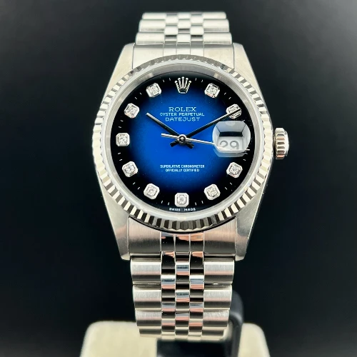 Rolex Datejust 36mm Blu Vignette Brillanti