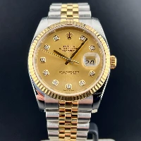 Rolex Datejust 36mm Acciaio/oro Champagne Brillanti