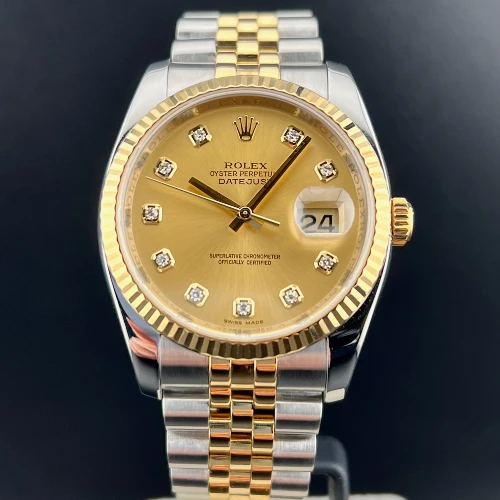 Rolex Datejust 36mm Acciaio/oro Champagne Brillanti