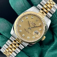 Rolex Datejust 36mm Acciaio/oro Champagne Brillanti