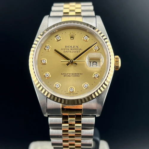 Rolex Datejust 36mm Acciaio/oro Champagne Brillanti