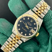 Rolex Datejust 31mm Acciaio & Oro Nero Brillanti