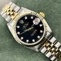 Rolex Datejust 31mm Acciaio & Oro Nero Brillanti