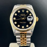 Rolex Datejust 36mm Acciaio/oro Nero Brillanti