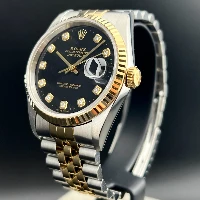 Rolex Datejust 36mm Acciaio/oro Nero Brillanti