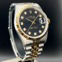 Rolex Datejust 36mm Acciaio/oro Nero Brillanti