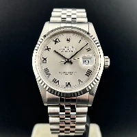 Rolex Datejust 36mm Rhodium Romani Jubilee