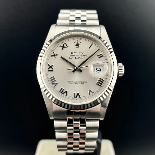 Rolex Datejust 36mm Rhodium Romani Jubilee