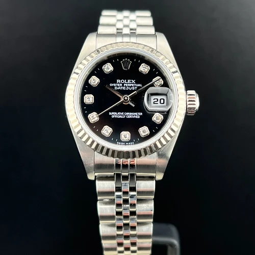 Rolex Lady Datejust 26mm Jubilee Nero Brillanti