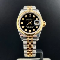 Rolex Lady Datejust 26mm Acciaio & Oro Nero Brillanti