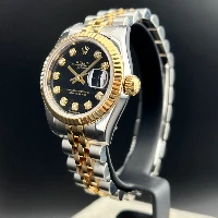 Rolex Lady Datejust 26mm Acciaio & Oro Nero Brillanti