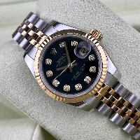 Rolex Lady Datejust 26mm Acciaio & Oro Nero Brillanti
