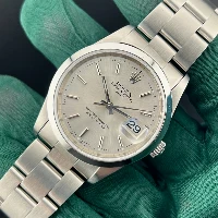 Rolex Oyster Perpetual Date 34mm Silver Indici
