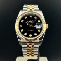 Rolex Datejust 36mm Acciaio/oro Nero Brillanti